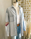Vintage Quilted Heart Denim Top: Alternate View #3