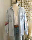 Vintage Quilted Heart Denim Top: Alternate View #2