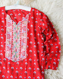 Vintage Indian Block Print Tunic: Alternate View #1