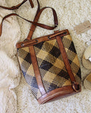 Vintage 70's Leather Bucket Tote: Alternate View #1