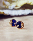 Vintage Moon & Stars Earrings: Alternate View #1