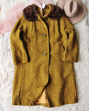 Vintage Mustard Retro Coat: Alternate View #1