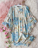 Vintage 70's Rose Maxi Dress: Alternate View #1