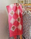 Vintage Pink Bloom Scarf: Alternate View #1