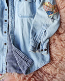Vintage Quilted Heart Denim Top: Alternate View #3