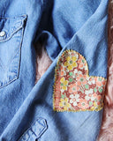 Vintage Quilted Heart Denim Top #3: Alternate View #3