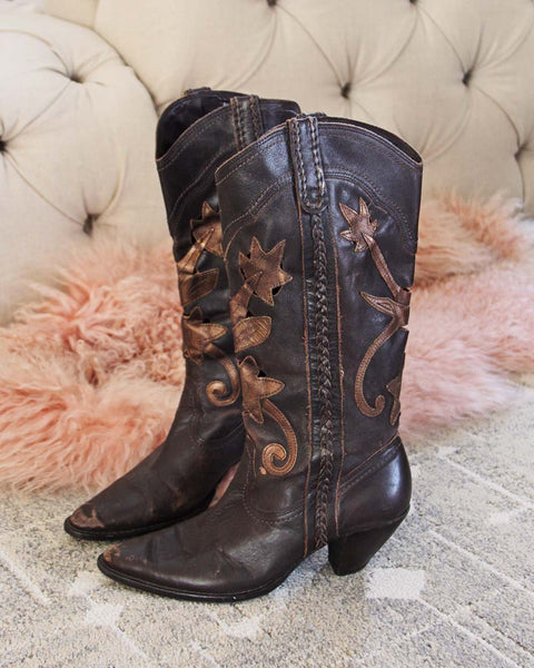 Vintage Inlaid Boots: Featured Product Image