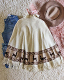 Vintage 70's Alpaca Fringe Poncho Sweater: Alternate View #4