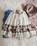 Vintage 70's Alpaca Fringe Poncho Sweater: Alternate View #1