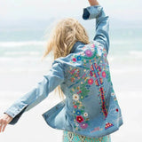 Wanderlust Embroidered Denim Top: Alternate View #7