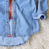 Wanderlust Embroidered Denim Top: Alternate View #5