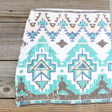 Waterloo Native Skirt in Turquoise: Alternate View #2