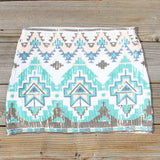 Waterloo Native Skirt in Turquoise: Alternate View #3