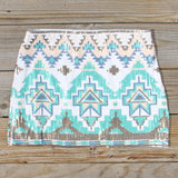 Waterloo Native Skirt in Turquoise: Alternate View #1