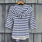Wayfarer Stripe Hoodie in Navy: Alternate View #4