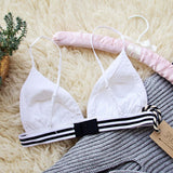 The Weekender Bra in White: Alternate View #3