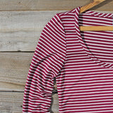 Sleepy Creek Lace Tee in Burgundy: Alternate View #2