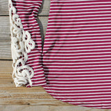 Sleepy Creek Lace Tee in Burgundy: Alternate View #3