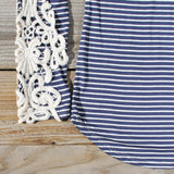 Sleepy Creek Lace Tee in Navy: Alternate View #3