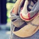 Birch Bark Plaid Scarf: Alternate View #2