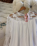 White Abalone Lace Top: Alternate View #2