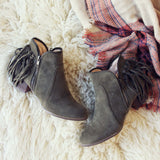 Wild Olive Fringe Booties: Alternate View #1