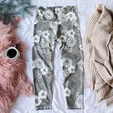 Winter Poppy Gym Tights: Alternate View #1