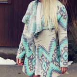 Winter Wanderer Sweater in Mint: Alternate View #1