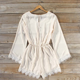 Wintertide Lace Romper in Cream: Alternate View #4