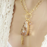 Wren & Stone Necklace in Sand: Alternate View #2