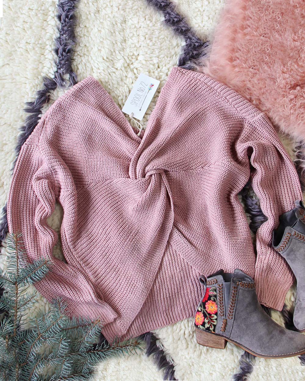 Venice Cozy Sweater in Mauve