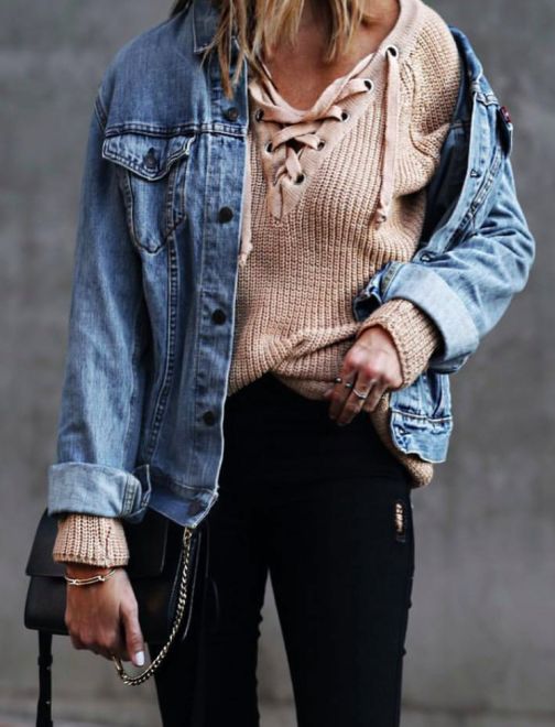 Stevie Lace-Up Sweater