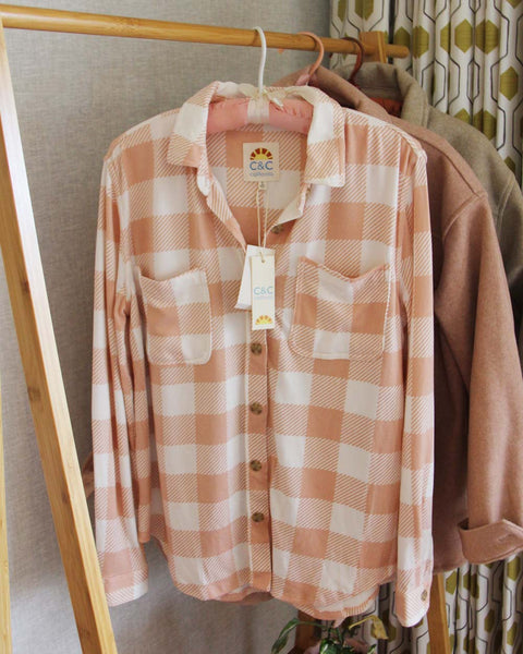 Pink Plaid Cozy Shirt: Featured Product Image