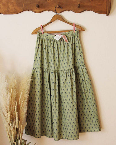 Block Print Maxi Skirt