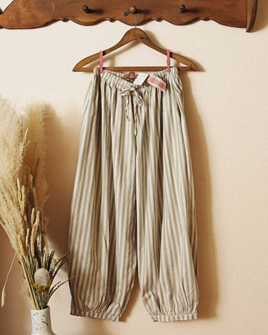Stripey Cotton Pants