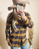 Dried Leaves Cozy Plaid Shirt: Alternate View #2