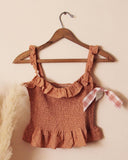 French Eyelet Smock Layering Top: Alternate View #3