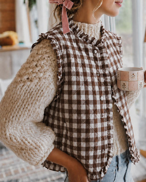 Gingham & Ruffles Vest: Featured Product Image