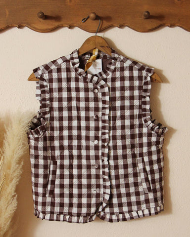 Gingham & Ruffles Vest