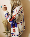 Johnny Aztec Sweater in White: Alternate View #6