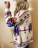 Johnny Aztec Sweater in White: Alternate View #1