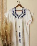 Vintage Cotton Embroidered French Dress: Alternate View #2