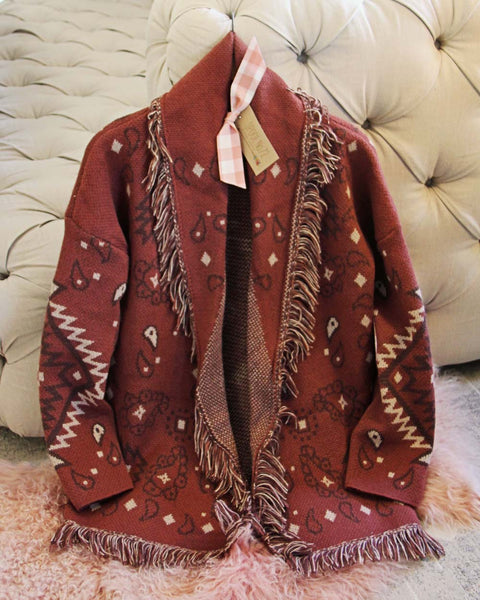 Paisley Blanket Sweater in Red Rocks: Featured Product Image
