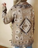 Paisley Blanket Sweater in Sand: Alternate View #8