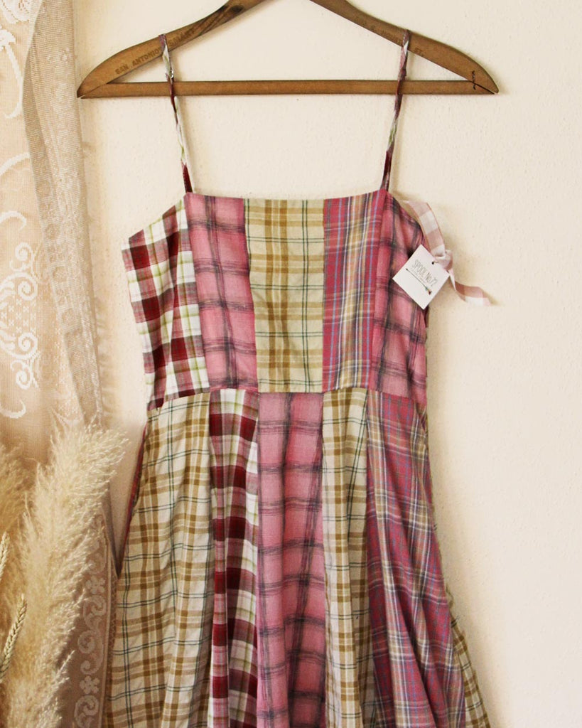 pink and brown plaid dress Carter's Pink Brown Plaid Girl 6x Sleeveless Smocked Dress 100% Cotton Pullover