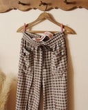 Gingham Barrel Pants in Brown: Alternate View #2
