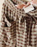Gingham Barrel Pants in Brown: Alternate View #3