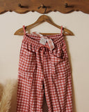 Gingham Barrel Pants in Pink: Alternate View #2