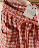 Gingham Barrel Pants in Pink: Alternate View #5