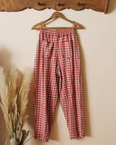Gingham Barrel Pants in Pink: Alternate View #6
